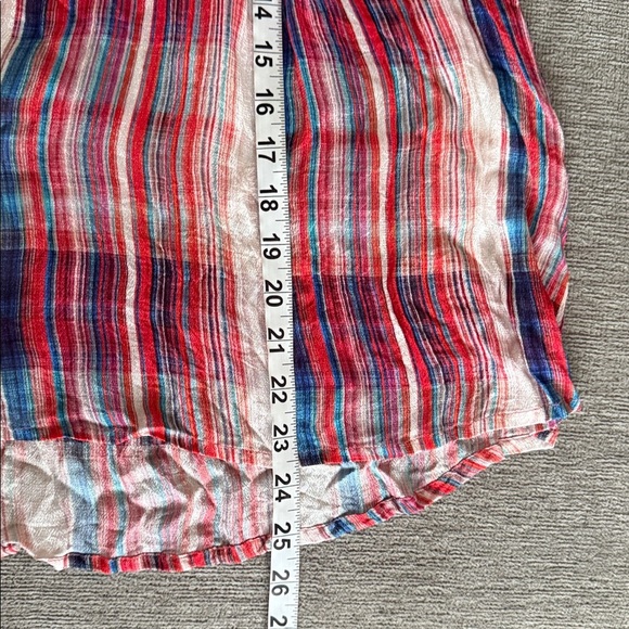 Anthropologie Bl-nk London Miranda Plaid Peasant Blouse Red Blue Medium Boho - Picture 8 of 12